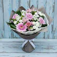 Букет цветов из:  Герберы, Альстромерии и Хризантемы в Сунтаре