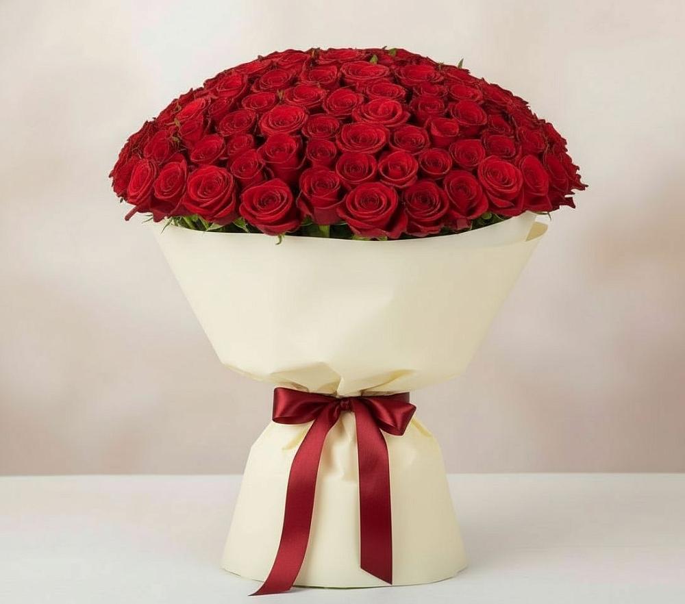 Букет 101 Красная роза Милано в Сунтаре
