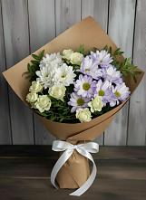 Букет цветов из:  Хризантемы и Розы #REPLACE_PRED# Сунтаре