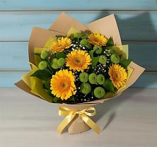 Букет цветов из:  Герберы и Хризантемы в Сунтаре