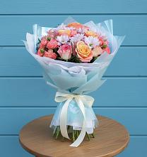 Букет цветов из:  Хризантемы и Розы в Сунтаре